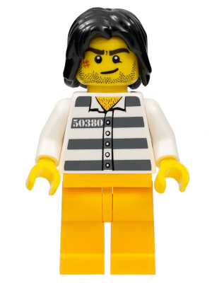 Police - Jail Prisoner 50380 Prison Stripes, Tousled Hair – КОЛЕКЦИОНЕРСКИ МИНИФИГУРКИ