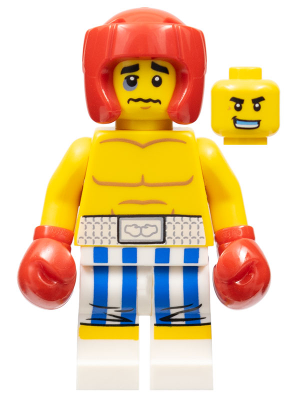 Boxer, Black Eye, Blue and White Striped Trunks – КОЛЕКЦИОНЕРСКИ МИНИФИГУРКИ