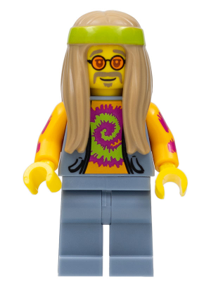 Flower Child, Dark Tan Long Hair, Orange Glasses and Tie Dye Shirt – КОЛЕКЦИОНЕРСКИ МИНИФИГУРКИ