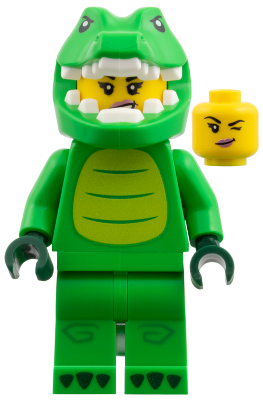 Crocodile Costume Fan, Series 28 (Minifigure Only without Stand and Accessories) – КОЛЕКЦИОНЕРСКИ МИНИФИГУРКИ