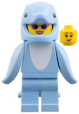 Dolphin Costume Fan, Series 28 (Minifigure Only without Stand and Accessories) – КОЛЕКЦИОНЕРСКИ МИНИФИГУРКИ