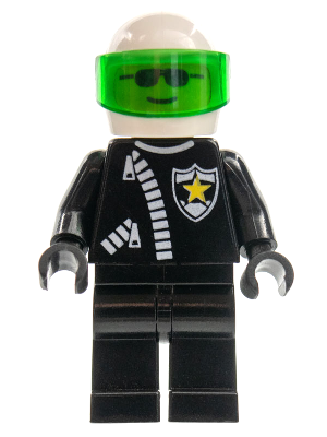 Police - Zipper with Sheriff Star, White Helmet, Trans-Green Visor – ГРАДСКИ
