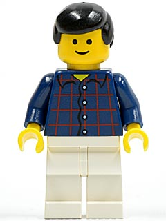 Plaid Button Shirt, White Legs, Black Male Hair, Standard Grin – ГРАДСКИ