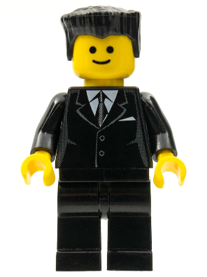 Suit Black, Black Flat Top Hair, Standard Grin – ГРАДСКИ