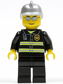 Fire - Reflective Stripes, Black Legs, Silver Fire Helmet, Silver Sunglasses – ГРАДСКИ