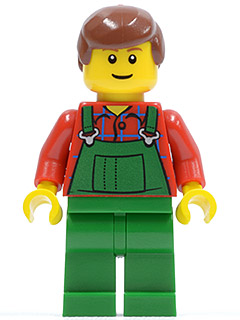 Overalls Farmer Green, Reddish Brown Male Hair, Reddish Brown Eyebrows – ГРАДСКИ
