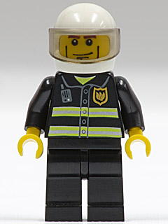 Fire - Reflective Stripes, Black Legs, White Standard Helmet, Cheek Lines – ГРАДСКИ