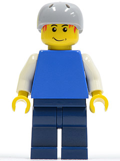 Plain Blue Torso with White Arms, Dark Blue Legs, Helmet – ГРАДСКИ