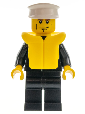 Police - City Suit with Blue Tie and Badge, Black Legs, Vertical Cheek Lines, White Hat, Life Jacket – ГРАДСКИ