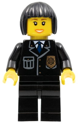Police - City Suit with Blue Tie and Badge, Black Legs, Black Bob Cut Hair – ГРАДСКИ