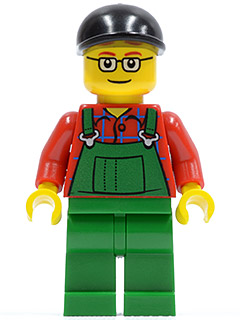 Overalls Farmer Green, Black Short Bill Cap and Glasses – ГРАДСКИ