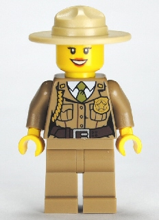 Forest Police - Dark Tan Jacket with Pockets, Gold Badge and Braid, Olive Green Tie, Dark Tan Legs, Campaign Hat – ГРАДСКИ