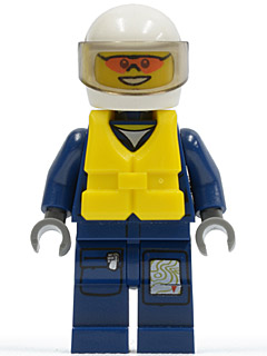 Forest Police - Helicopter Pilot, Dark Blue Flight Suit with Badge, Helmet, Life Jacket Center Buckle, Orange Sunglasses – ГРАДСКИ