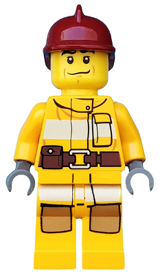 Fire - Bright Light Orange Fire Suit with Utility Belt, Dark Red Fire Helmet – ГРАДСКИ