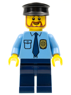 Police - City Shirt with Dark Blue Tie and Gold Badge, Dark Blue Legs, Black Hat – ГРАДСКИ