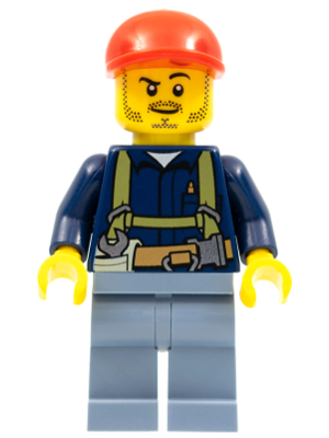 Miner - Shirt with Harness and Wrench, Sand Blue Legs, Red Short Bill Cap – ГРАДСКИ