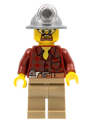 Flannel Shirt with Pocket and Belt, Dark Tan Legs, Mining Helmet, Safety Goggles – ГРАДСКИ