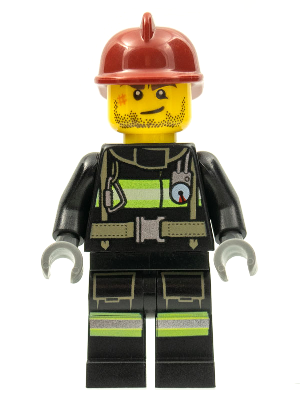 Fire - Reflective Stripes with Utility Belt, Dark Red Fire Helmet, Crooked Smile and Scar – ГРАДСКИ