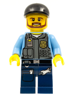 Police - LEGO City Undercover Elite Police Officer 1 - Brown Beard – ГРАДСКИ