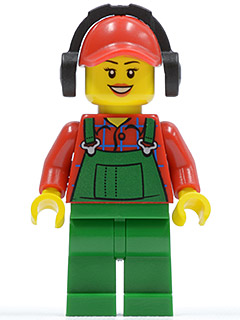 Overalls Farmer Green, Red Cap with Hole, Headphones – ГРАДСКИ