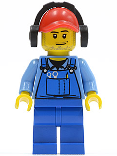 Cargo Worker - Overalls with Tools in Pocket Blue, Red Cap with Hole, Headphones – ГРАДСКИ