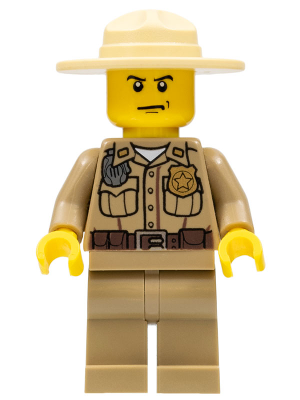 Forest Police - Dark Tan Shirt with Pockets, Radio and Gold Badge, Dark Tan Legs, Campaign Hat, Angry Eyebrows and Scowl – ГРАДСКИ