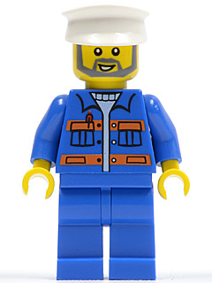 Blue Jacket with Pockets and Orange Stripes, Blue Legs, White Hat, Gray Beard – ГРАДСКИ