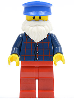 Plaid Button Shirt, Red Legs, White Short Beard, Blue Hat – ГРАДСКИ