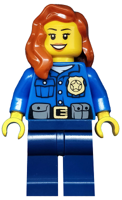 Police - City Officer, Gold Badge, Dark Orange Female Hair over Shoulder – ГРАДСКИ