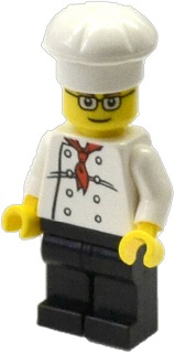 Chef - White Torso with 8 Buttons, Black Legs, Glasses – ГРАДСКИ