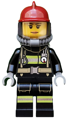 Fire - Reflective Stripes with Utility Belt, Dark Red Fire Helmet, Breathing Neck Gear with Air Tanks, Peach Lips Smile – ГРАДСКИ