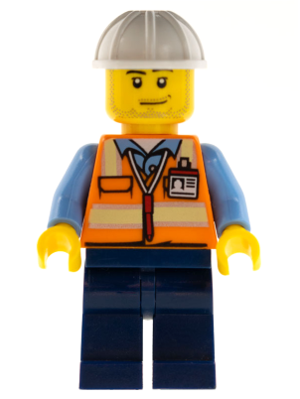 Space Engineer, Male, Orange Vest, Dark Blue Legs, White Construction Helmet, Stubble – ГРАДСКИ