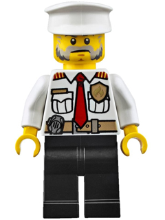Fire Boat Captain - White Shirt with Red Tie, Badge, Belt, Black Legs, White Police Hat – ГРАДСКИ