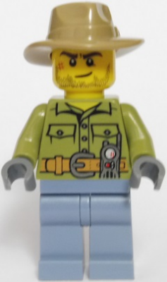 Volcano Explorer - Male, Shirt with Belt and Radio, Dark Tan Fedora Hat, Crooked Smile and Scar – ГРАДСКИ