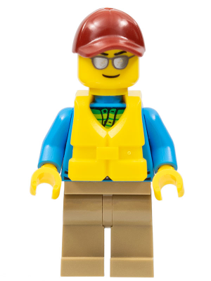 Angler Male, Dark Tan Legs, Dark Red Cap, Silver Sunglasses, Life Jacket Center Buckle – ГРАДСКИ
