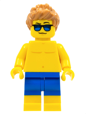 Beachgoer - Blue Male Swim Trunks and Sunglasses – ГРАДСКИ