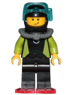 Coast Guard City - Diver, Black Wetsuit with White Logo – ГРАДСКИ