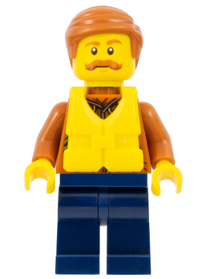 City Jungle Explorer - Dark Orange Jacket with Pouches, Dark Blue Legs, Dark Orange Smooth Hair, Life Jacket Center Buckle, Moustache – ГРАДСКИ
