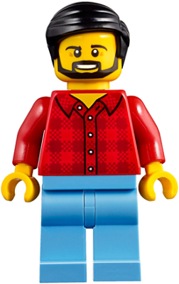 Camper - Male, Red Plaid Flannel Shirt, Medium Blue Legs, Black Smooth Hair – ГРАДСКИ