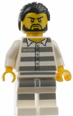 Mountain Police - Jail Prisoner 50380 Prison Stripes, Black Hair, Beard – ГРАДСКИ