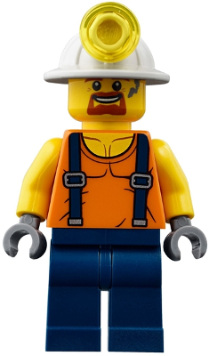 Miner - Shirt with Straps, Dark Blue Legs, Mining Helmet, Goatee and Moustache – ГРАДСКИ