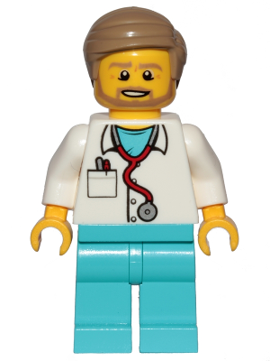 Doctor - Stethoscope, Medium Azure Legs, Dark Tan Smooth Hair, Beard – ГРАДСКИ