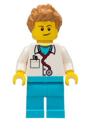 Doctor - Stethoscope, Medium Azure Legs, Medium Nougat Spiked Hair – ГРАДСКИ