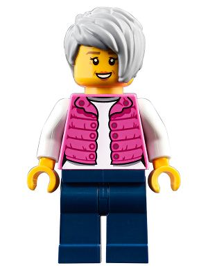 Camper, Female, Dark Pink Jacket, Dark Blue Legs, Light Bluish Gray Female Hair Short Tousled – ГРАДСКИ