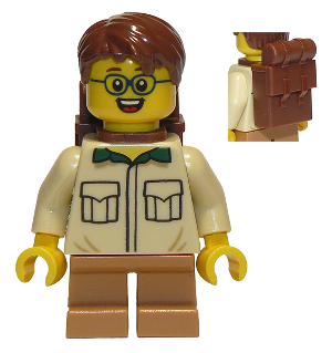 Camper, Male Child, Tan Shirt, Medium Nougat Short Legs, Glasses, Backpack – ГРАДСКИ