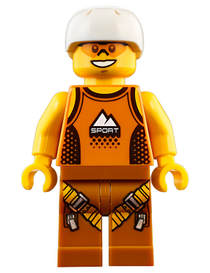 Rock Climber, Orange Tank Top, Dark Orange Legs with Clips, White Sports Helmet – ГРАДСКИ