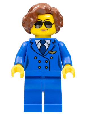 Pilot, Female, Short Reddish Brown Hair, Blue Airline Uniform – ГРАДСКИ