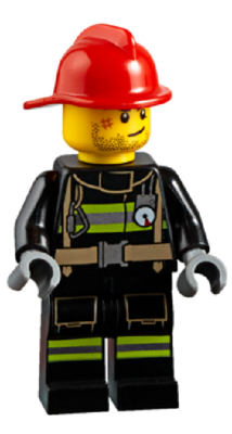 Fire - Reflective Stripes, Stubble Beard, Red Helmet – ГРАДСКИ