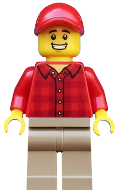 Popcorn Vendor - Male, Red Plaid Flannel Shirt, Dark Tan Legs, Red Cap – ГРАДСКИ