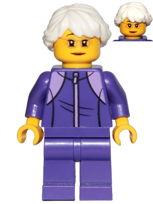 Grandmother - Dark Purple Tracksuit, White Hair, Glasses – ГРАДСКИ